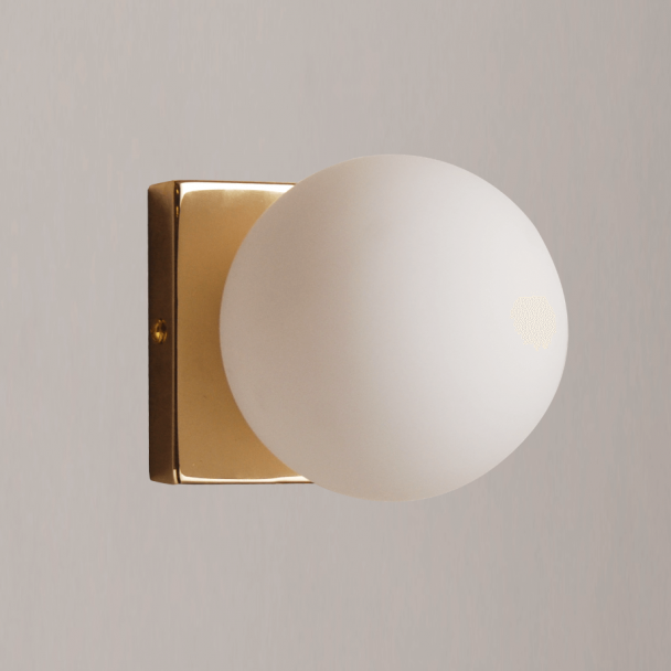 Kleine glazen plafond- of wandlamp