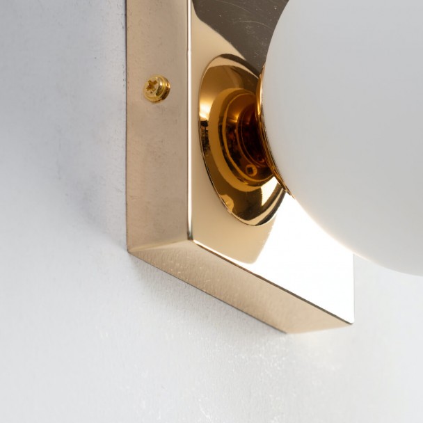 Vierkante witte wandlamp