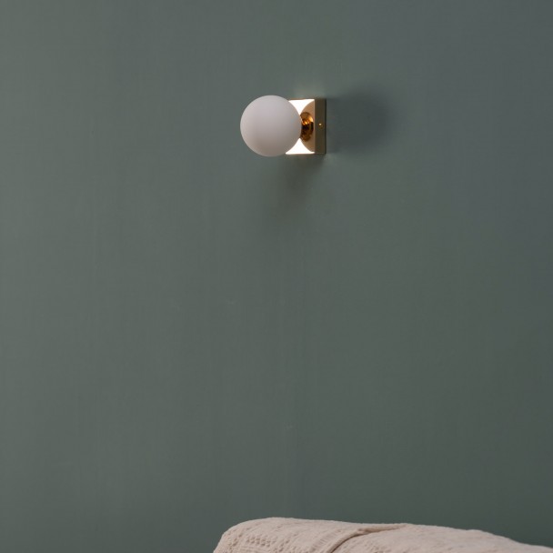 Wandlamp wit glas