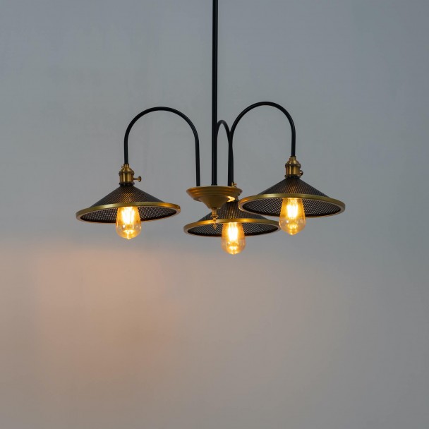 Vintage hanglamp met een vleugje messing