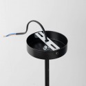 Zwart metaal en gouden cilinderhanglamp