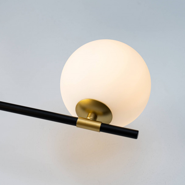 Plafondlamp met 6 glazen bollen
