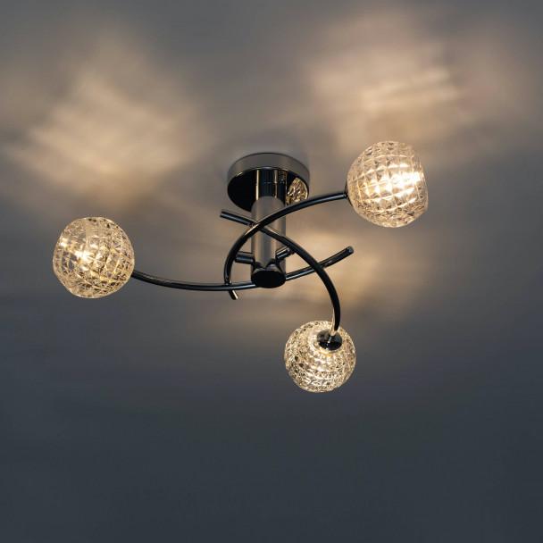 Design armatuur in getextureerd glas