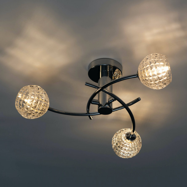Design armatuur met geruit glas