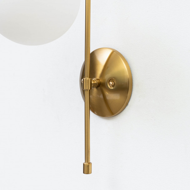 Wandlamp oude stijl met glazen kap