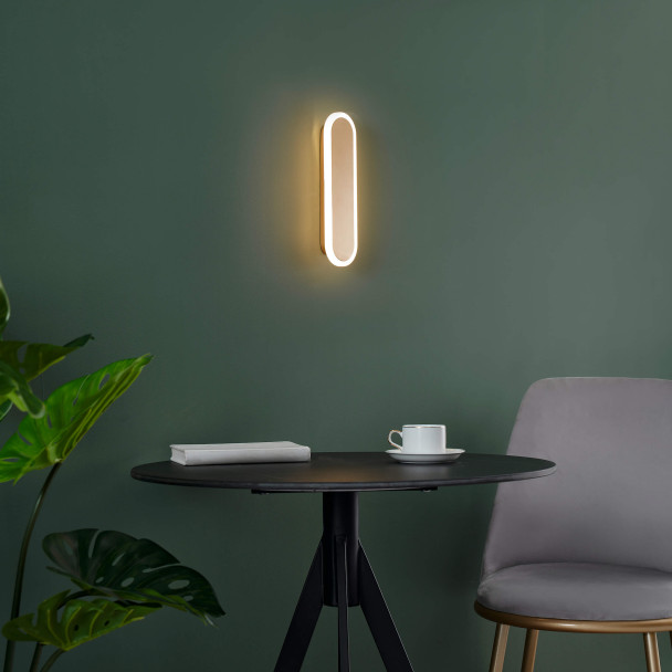 Wandlamp met gouden afwerking