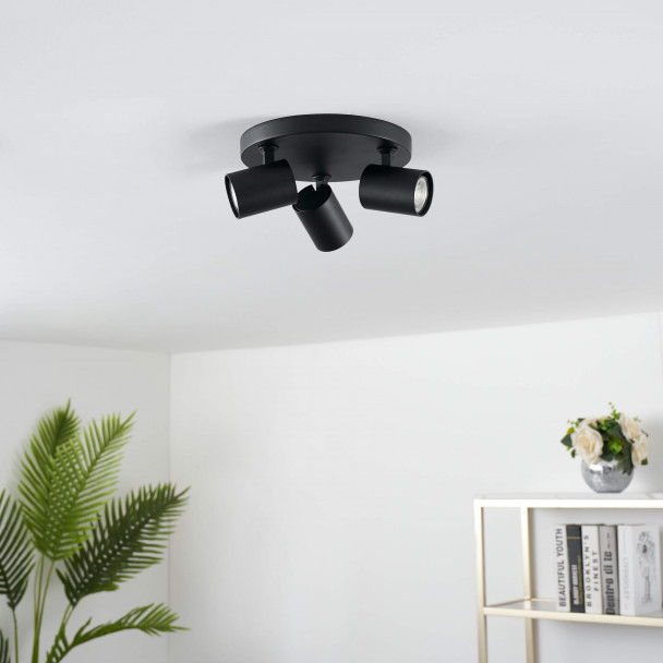 Plafondlamp met drie draaibare spots