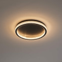 Zwarte dimbare plafondlamp met kristaleffect - Sandy