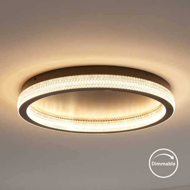 Ronde plafondlamp in elegant zwart - Sandy