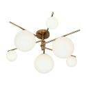 Trendy goud met wit glazen plafondlamp - Belisto