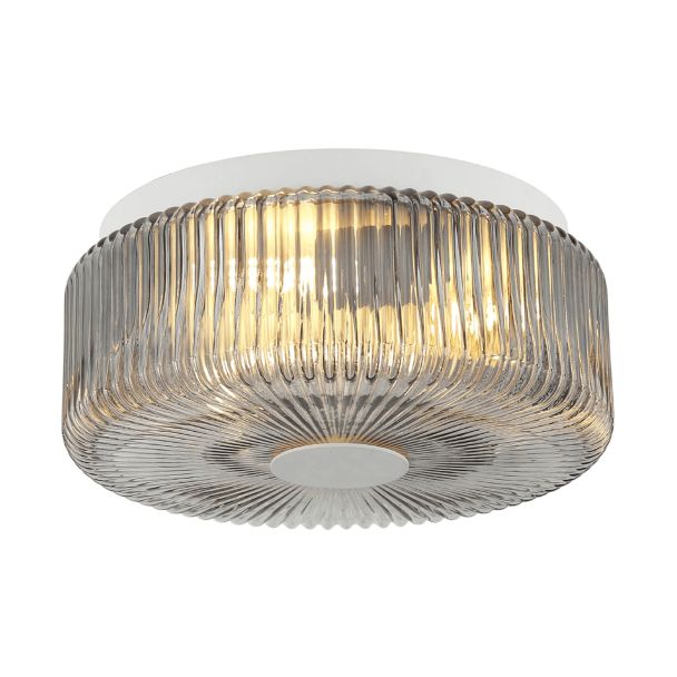 Plafondlamp rookglas eigentijds - Paolina