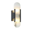 Zwarte alabaster wandlamp voor hal of slaapkamer - Enola
