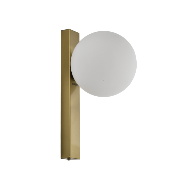 Messing wandverlichting ronde bol eigentijds design - Noava