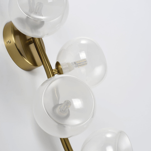 Messing wandlamp zachte sfeer - Isalina