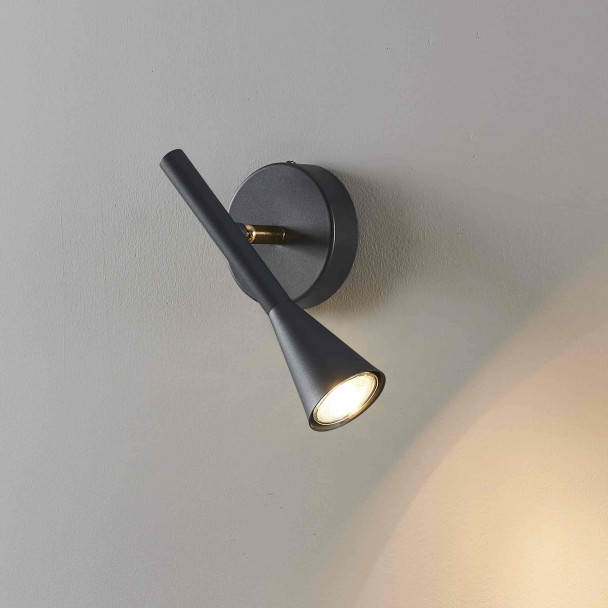 Zwarte wandlamp modern design - Holen