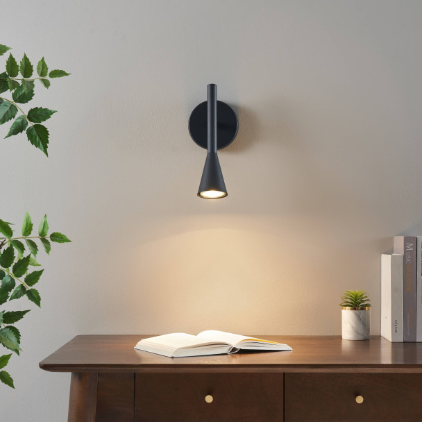 Zwarte minimalistische verstelbare wandlamp - Holen
