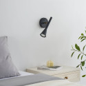 Zwarte wandlamp strak design - Holen