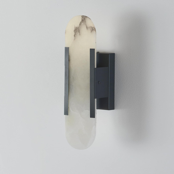 Alabaster design wandlamp helder elegant voor hal - Enola