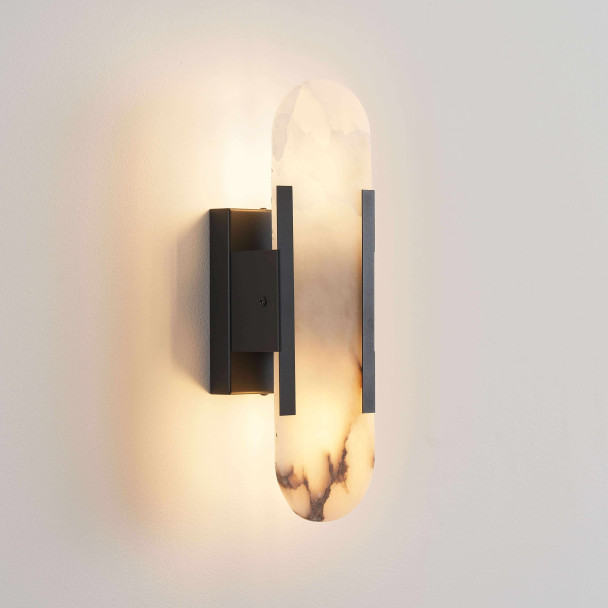 Alabaster marmer design wandlamp warm licht - Enola