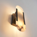 Alabaster en zwarte wandlamp moderne stijl - Enola