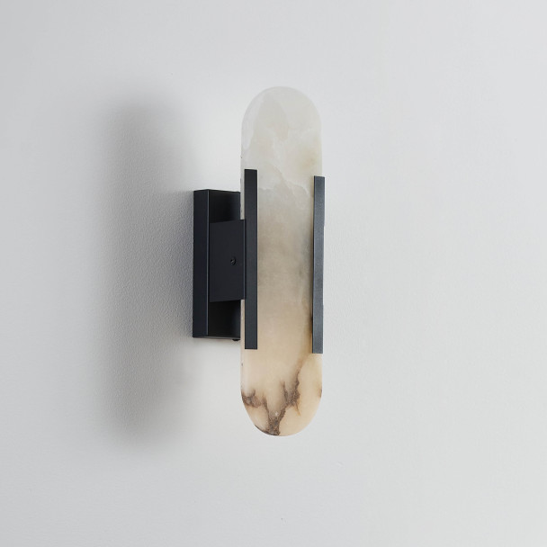 Elegante alabaster wandverlichting voor hal - Enola