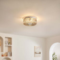 Ronde moderne plafondlamp rookglas - Paolina