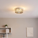 Chique plafondlamp rookglas helder - Paolina