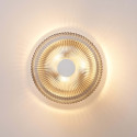 Ronde design plafondlamp rookglas glanzend - Paolina
