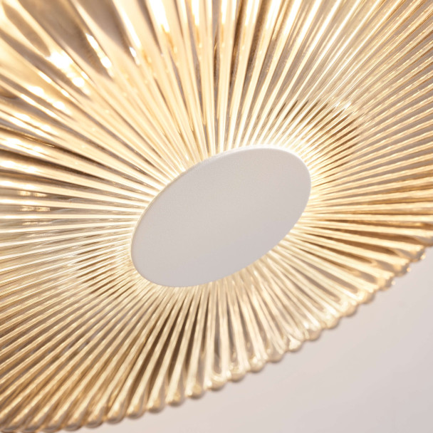 Elegante plafondlamp rookglas voor interieur - Paolina