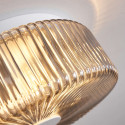 Elegante plafondlamp rookglas geribbeld - Paolina