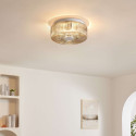 Ronde plafondlamp rookglas modern design - Paolina