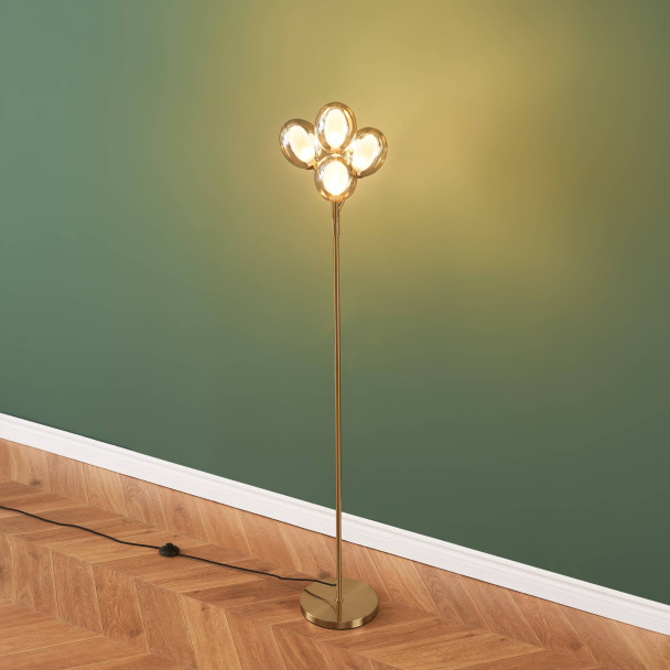 Ultra design gouden vloerlamp glas - Seryn