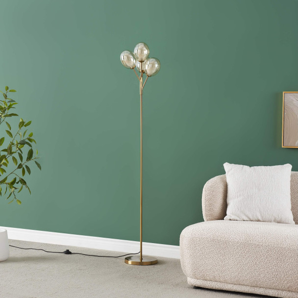 Gouden vloerlamp cluster vorm - Seryn