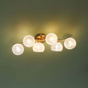 Messing wandlamp meerdere globes - Isalina