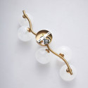 Wandarmatuur globes wit opaal - Isalina