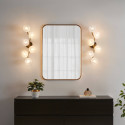 Wandverlichting messing opaal globes - Isalina