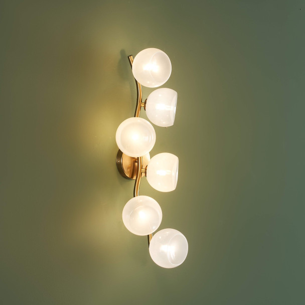 Wandverlichting messing decoratief - Isalina
