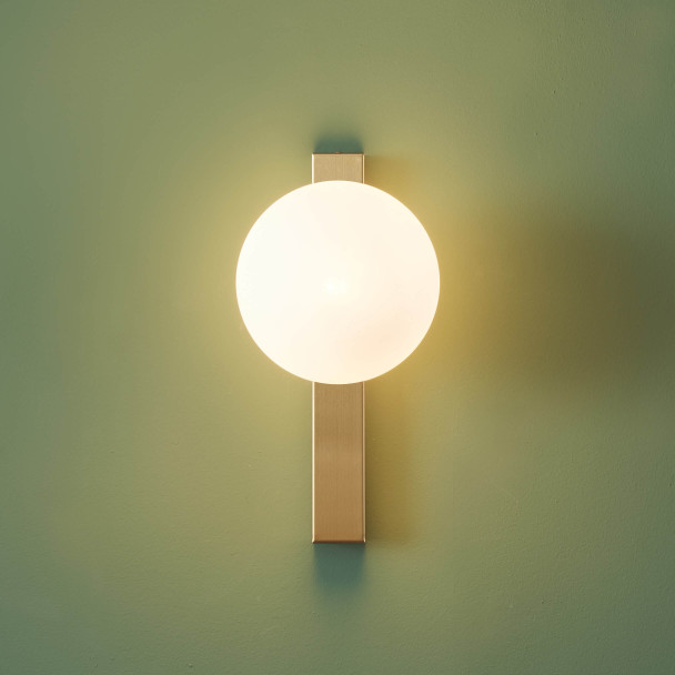 Lichtgoud messing wandverlichting eigentijds - Noava
