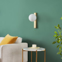 Messing wandarmatuur goud elegant en lichtgevend - Noava