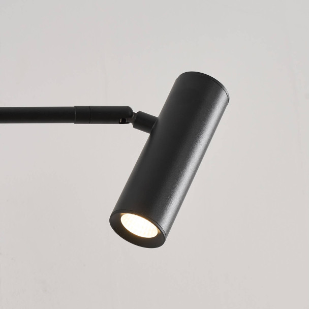 Uitschuifbare zwarte wandlamp leescomfort - Rimio