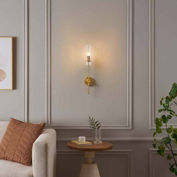 Wandlamp transparant glas - Sérénia
