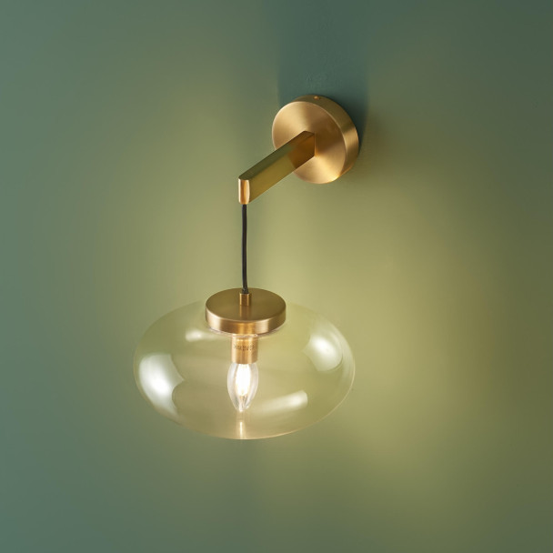 Wandlamp transparant glas - Milenzo