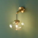 Wandlamp transparant glas - Milenzo