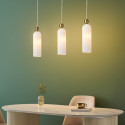 Opaal geribbelde lamp modern interieur - Leonora