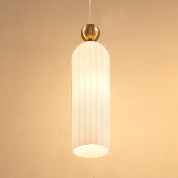 Witte gouden hanglamp verfijnde decoratie - Leonora