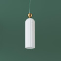 Opaal glas hangverlichting bewerkt - Leonora