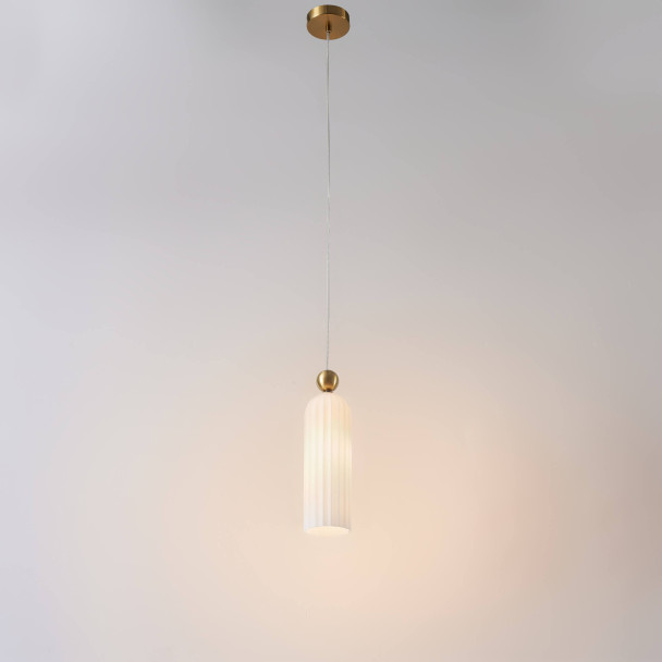 Witte opaal hanglamp meerdere composities - Leonora