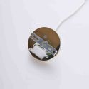 Gouden hanglamp met opaal en geribbeld glas - Leonora