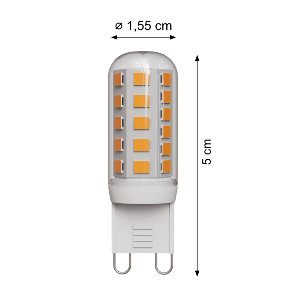 Dimbare G9 3W LED-lamp - Warm wit