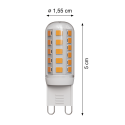 Dimbare G9 3W LED-lamp - Warm wit